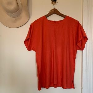 Vintage 80s slub raw silk dolman sleeve top